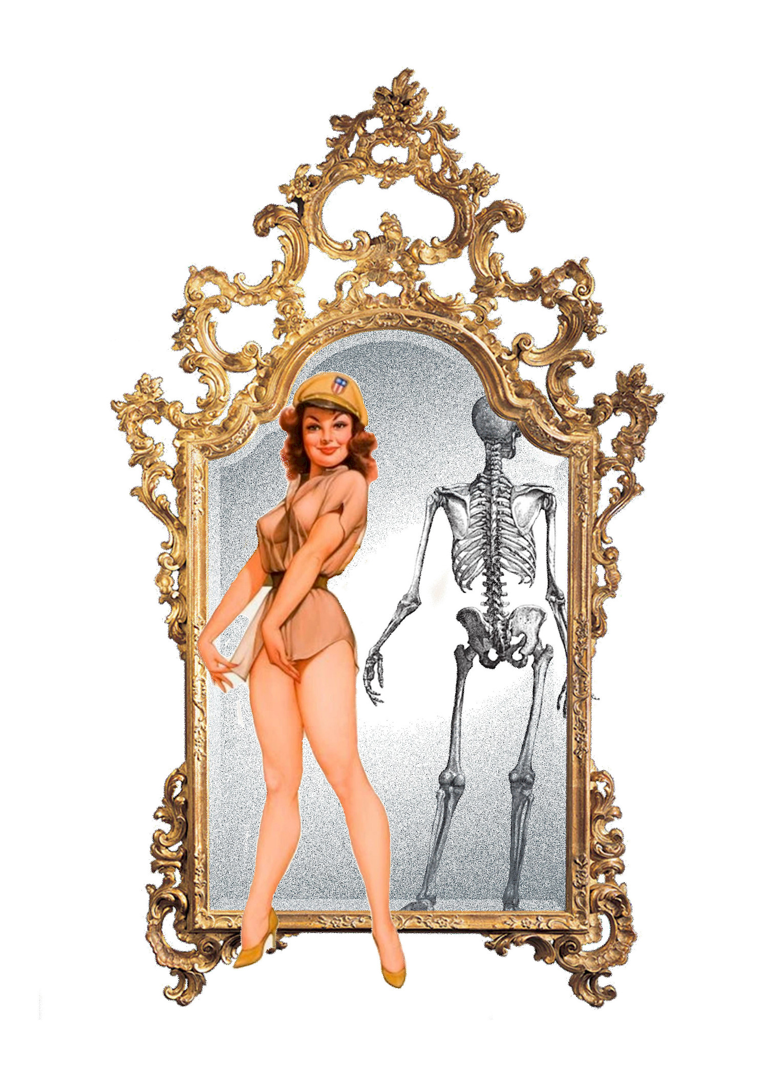 Mirror image of the truth of the Death of the Pin UP Girl