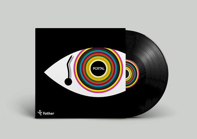 Inspired by synesthesia, where senses intertwine and create a unique perceptual experience, I aimed to capture the convergence of sight and sound within the design. The focal point of the cover is the round shape of an eye, mirroring the iconic form of a vinyl record. This is designed to seamlessly link the senses of seeing and hearing. To enhance the synesthetic experience, I introduced G.F Smith’s new colours arranged in rings within the eye, as if the viewer is peering into a portal of colour that transcends the boundaries of individual senses and serves as a visual rep- resentation of the synesthetic journey.   Incorporating a record player needle into the design was a deliberate choice to symbolise the act of both hearing and seeing the music. I imagine as the record spins on a turntable, so does the eye within the design, creating a mesmerising ‘portal’ illusion.