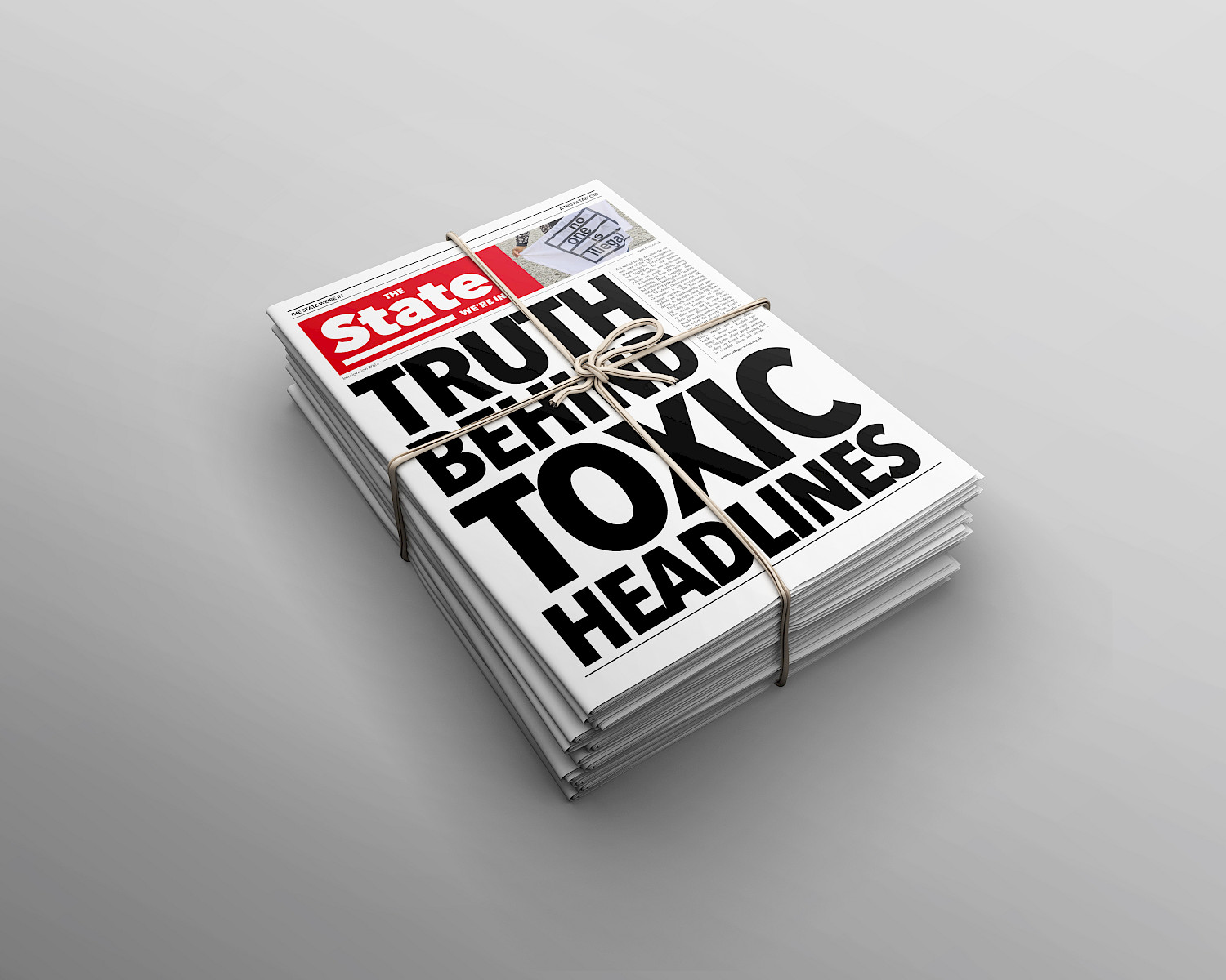 A satirical newspaper criticising the misinformation spread by UK tabloids