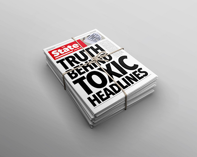 A satirical newspaper criticising the misinformation spread by UK tabloids