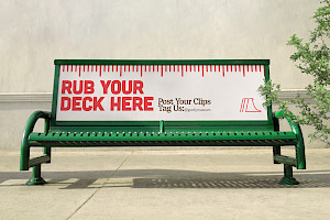 A interactive advert for skaters to perform tricks on and to encourage them to record and post…