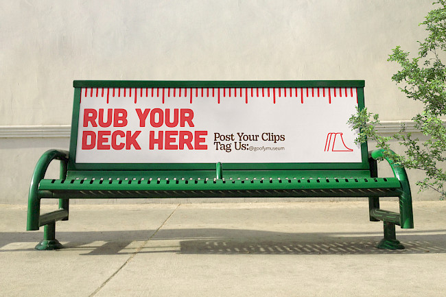 A interactive advert for skaters to perform tricks on and to encourage them to record and post clips for further advertising.