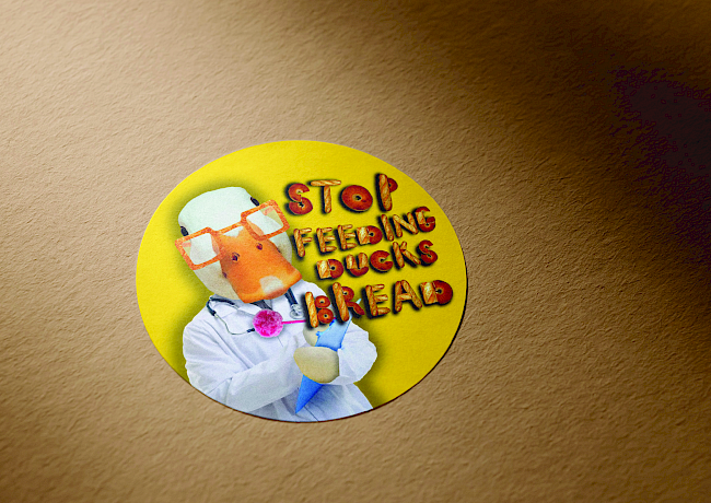 Don’t feed ducks bread Project: This was a project I made using a bread typeface to encourage people to stop feeding ducks bread as this can cause harm to them.