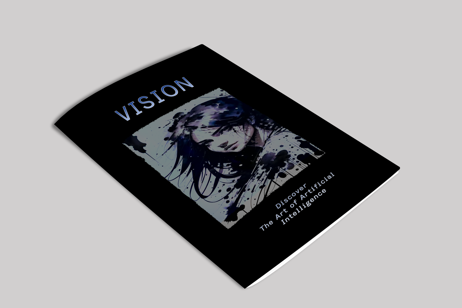 The Vision Magazine cover was created using AI and effects made in Photoshop.