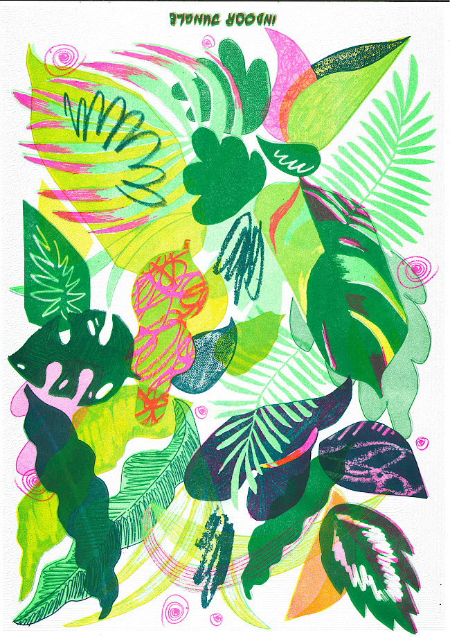 A fun, colourful pattern created for a kids plant kit brand. I used the toolkit to create a risograph print, with lots of overlayed colour and texture. I then took that print and showcased it at this years print auction.