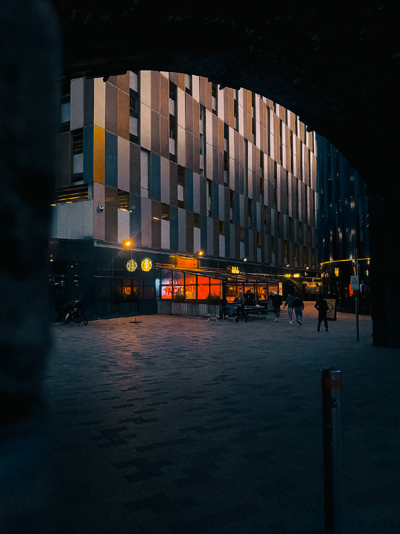 A portion of a longer sequence of photography that explores the transformation of the city of Manchester from day to night- time, with a large focus on the photo editing and colour grading.