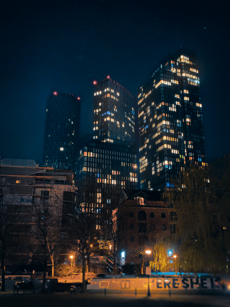 A portion of a longer sequence of photography that explores the transformation of the city of Manchester from day to night- time, with a large focus on the photo editing and colour grading.