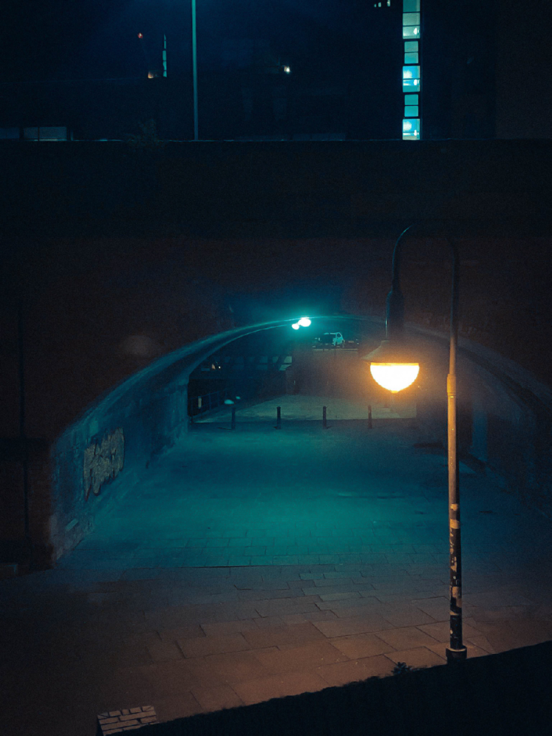 A portion of a longer sequence of photography that explores the transformation of the city of Manchester from day to night- time, with a large focus on the photo editing and colour grading.