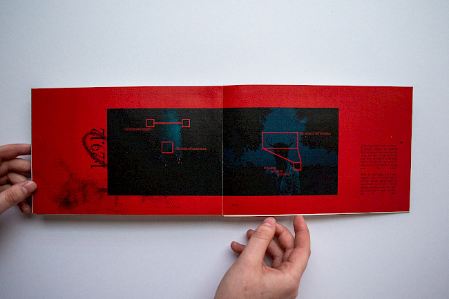 OPIA; A publication for a hypothetical film festival created by myself & fellow designer Lucy Nathan. Opia explores 4 surrealist thriller films, from 4 decades, through the colourway of red & blue; as this palette can be found throughout this genre. This publication would include red & blue translucent cells that would be used to reveal layered imagery. These are a select few spreads I designed, printed and bound.